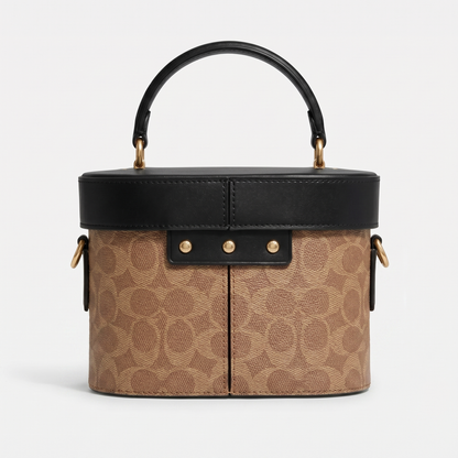 C-O-A-C-H MAKEUP BAG CBQ35 HAVAN MONOGRAM&BLACK FOR WOMEN