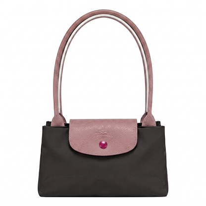 L.O-N.G-C.H.A-M.P TOTE BAG BLACK&PINK FOR WOMEN