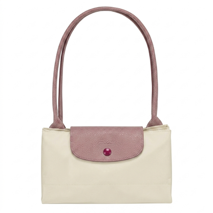 L.O-N.G-C.H.A-M.P TOTE BAG BEIGE&PINK FOR WOMEN