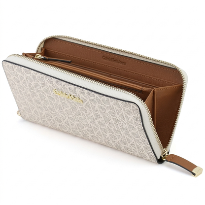 C-A-L-V-I-N K-L-E-I-N WALLET OFF WHITE MONOGRAM FOR WOMEN