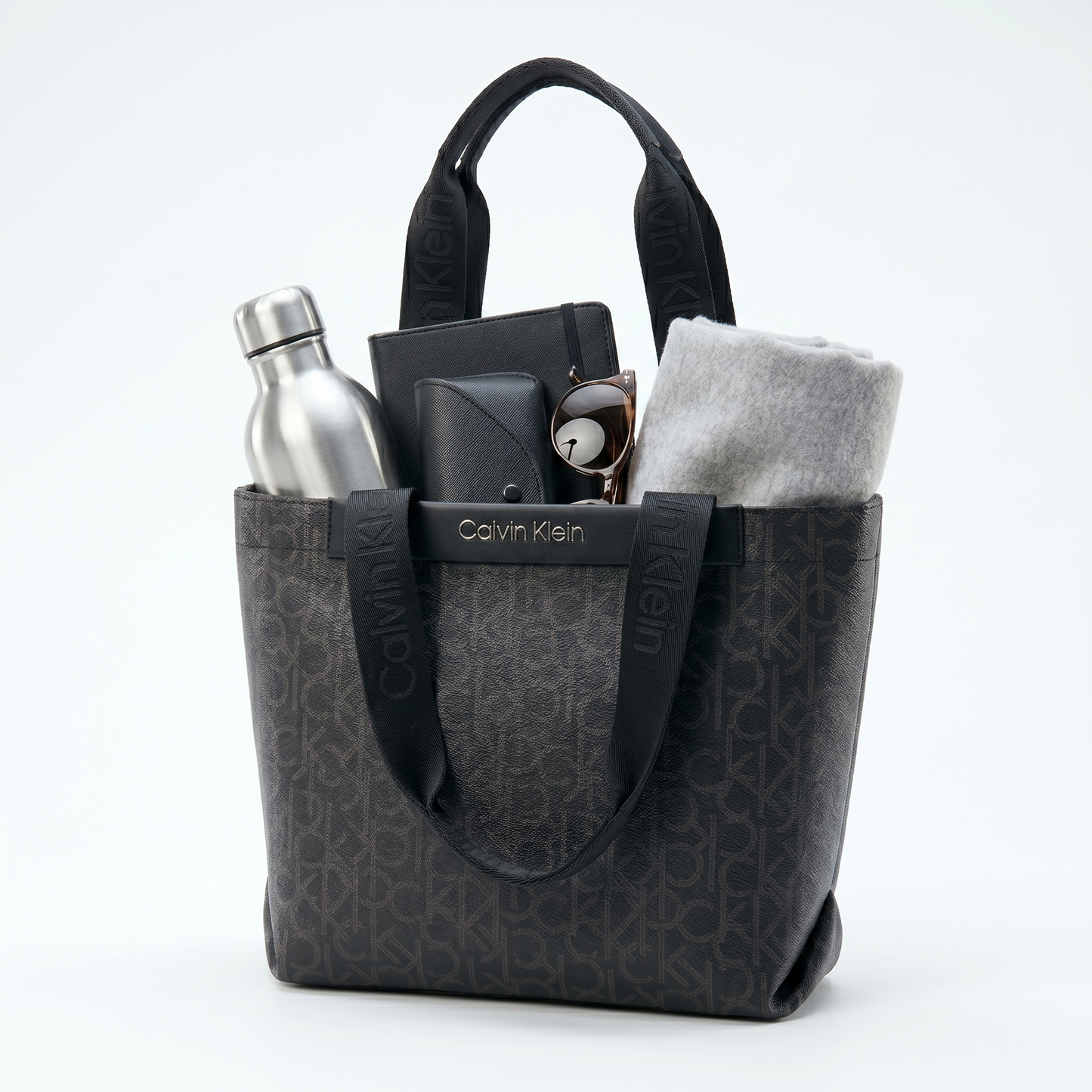 C-A-L-V-I-N K-L-E-I-N SHOULDER BAG BLACK MONOGRAM FOR WOMEN