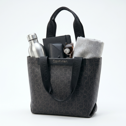 C-A-L-V-I-N K-L-E-I-N SHOULDER BAG BLACK MONOGRAM FOR WOMEN