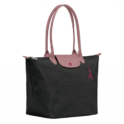 L-O-N-G-C-H-A-M-P TOTE BAG BLACK&PINK FOR WOMEN
