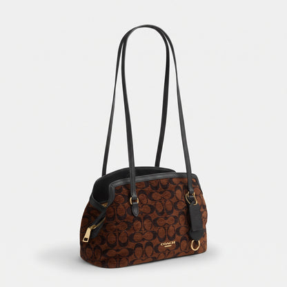 C-O-A-C-H SHOULDER BAG CFP36 BROWN MONOGRAM FOR WOMEN