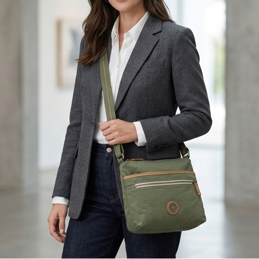 K.I.P.L.I-N.G CROSSBODY GREEN (AGED KHAKI) FOR WOMEN