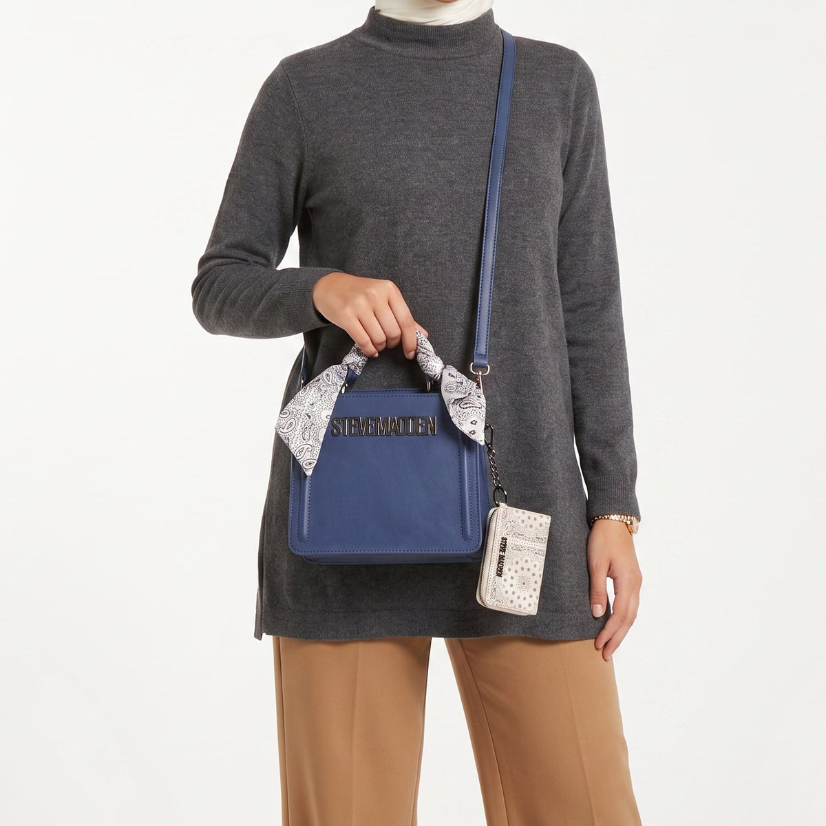 S-T-E-V-E M-A-D-D-E-N CROSSBODY BAG DT626890 BLUE FOR WOMEN
