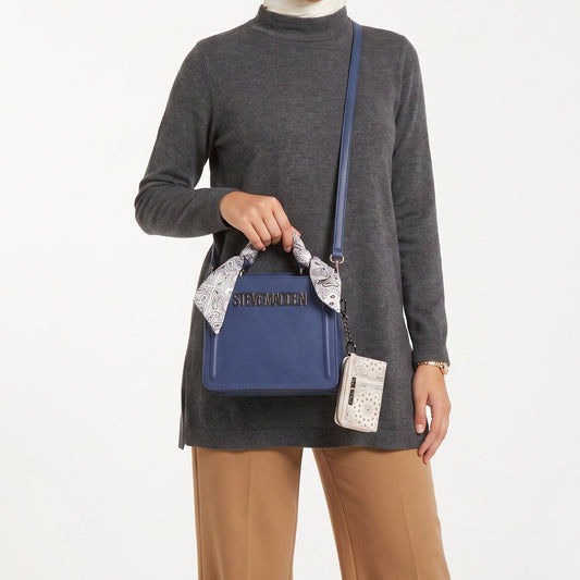 S-T-E-V-E M-A-D-D-E-N CROSSBODY BAG DT626890 BLUE FOR WOMEN
