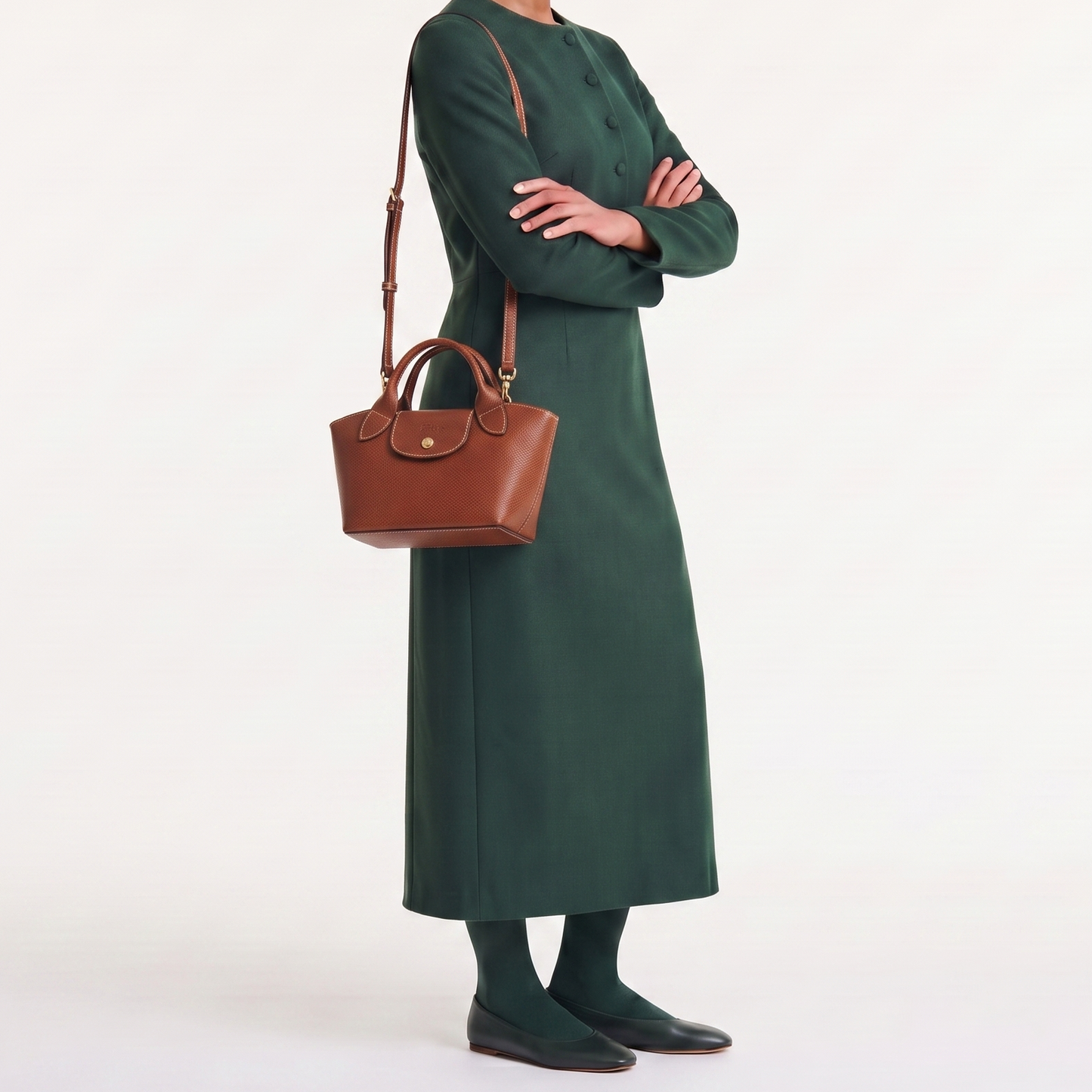 L-O-N-G-C-H-A-M-P CROSSBODY BAG BROWN FOR WOMEN