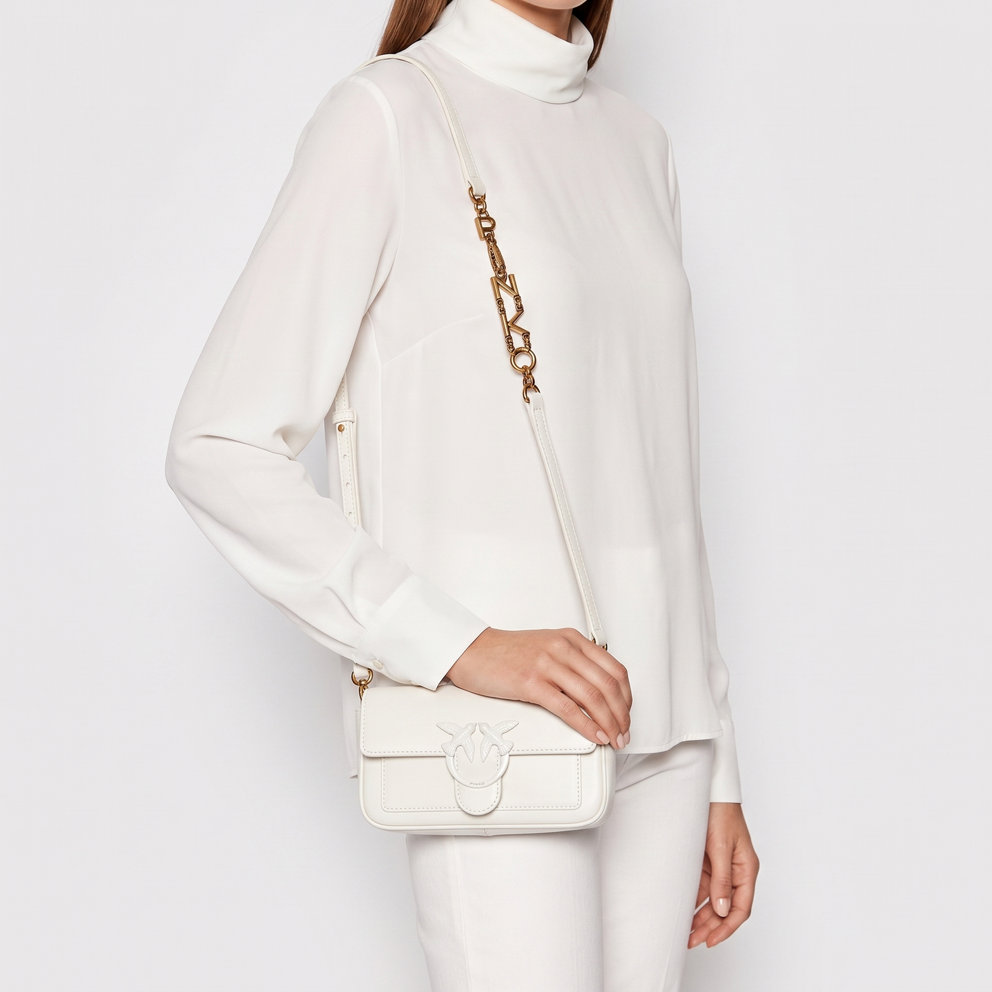 P-I-N-K-O CROSSBODY BAG OFF WHITE FOR WOMEN