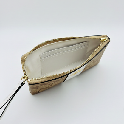 C-O-A-C-H WALLET F58035 BEIGE FOR WOMEN