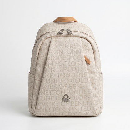 U.n.i.t.e.d C.o.l.o.r.s of B.e.n.e.t.t.o.n BACKPACK BAG BEIGE MONOGRAM FOR WOMEN