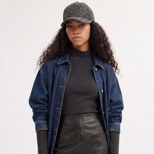 C-O-A-C-H CAP CH400 GRAY&BLACK MONOGRAM