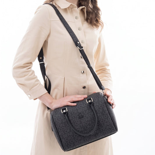 U.n.i.t.e.d C.o.l.o.r.s of B.e.n.e.t.t.o.n CROSSBODY BAG BLACK MONOGRAM FOR WOMEN