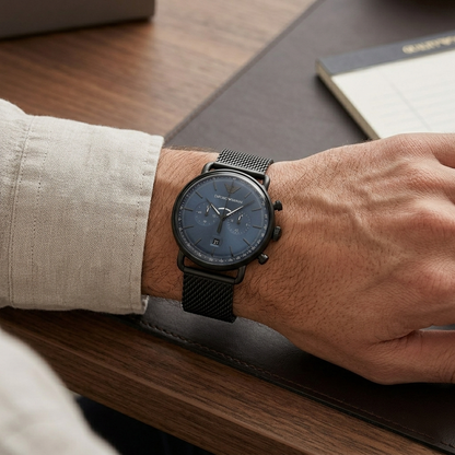 E.M-P.O.R-I.O A.R.M-A.N.I WATCH AR11201 BLACK FOR MEN