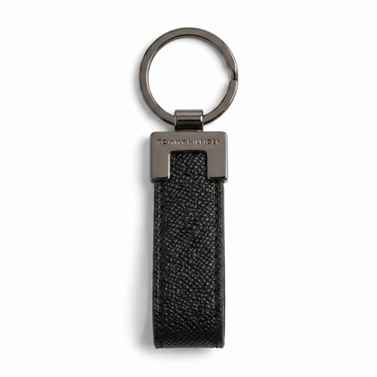 T-O-M-M-Y H-I-L-F-I-G-E-R WALLET&KEY CHAIN BLACK FOR MEN