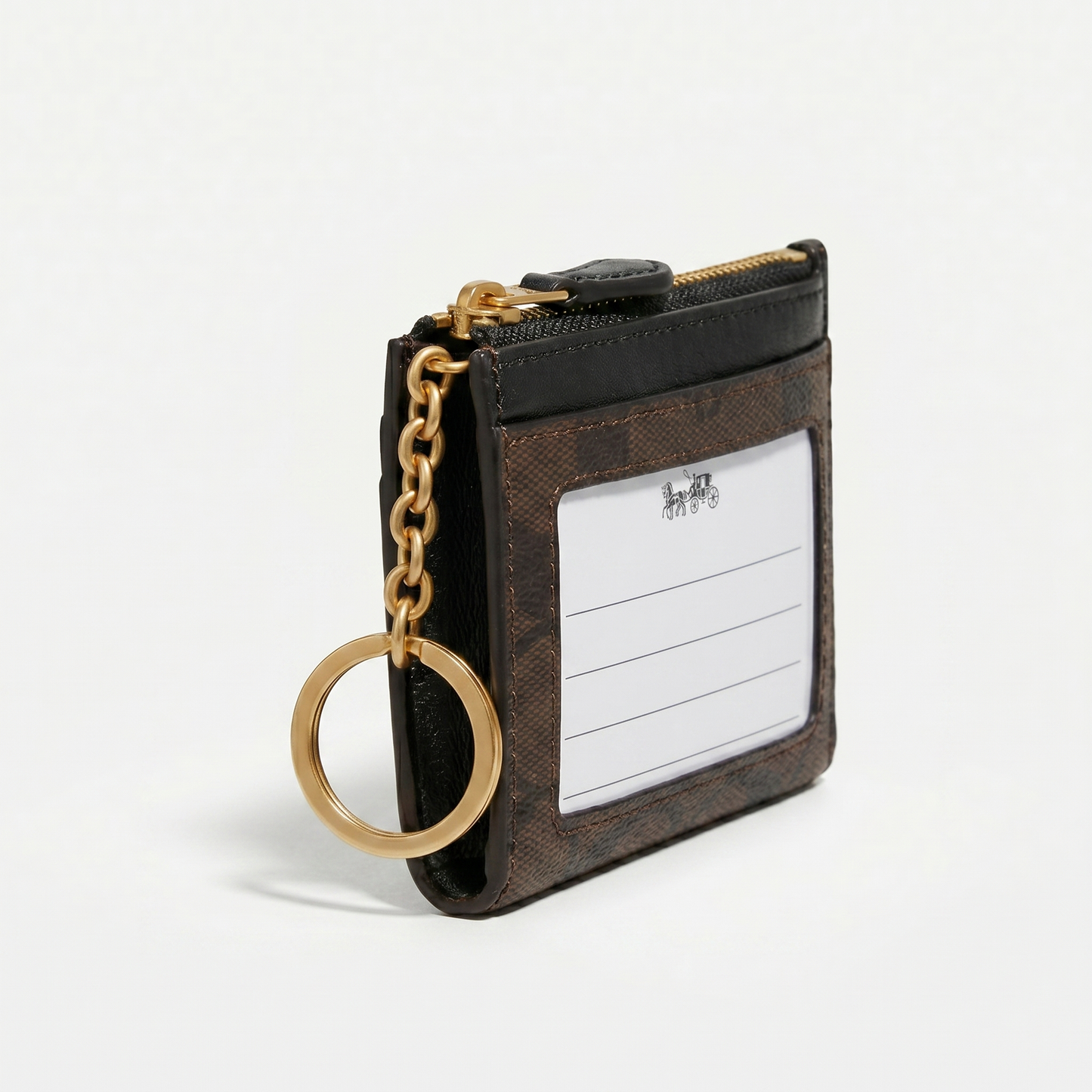 C-O-A-C-H CARDHOLDER F88208 BROWN&BLACK MONOGRAM FOR WOMEN