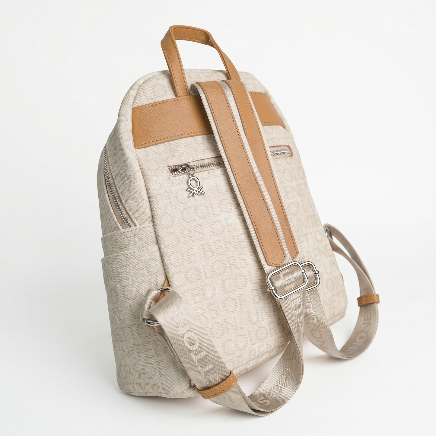 U.n.i.t.e.d C.o.l.o.r.s of B.e.n.e.t.t.o.n BACKPACK BAG BEIGE MONOGRAM FOR WOMEN
