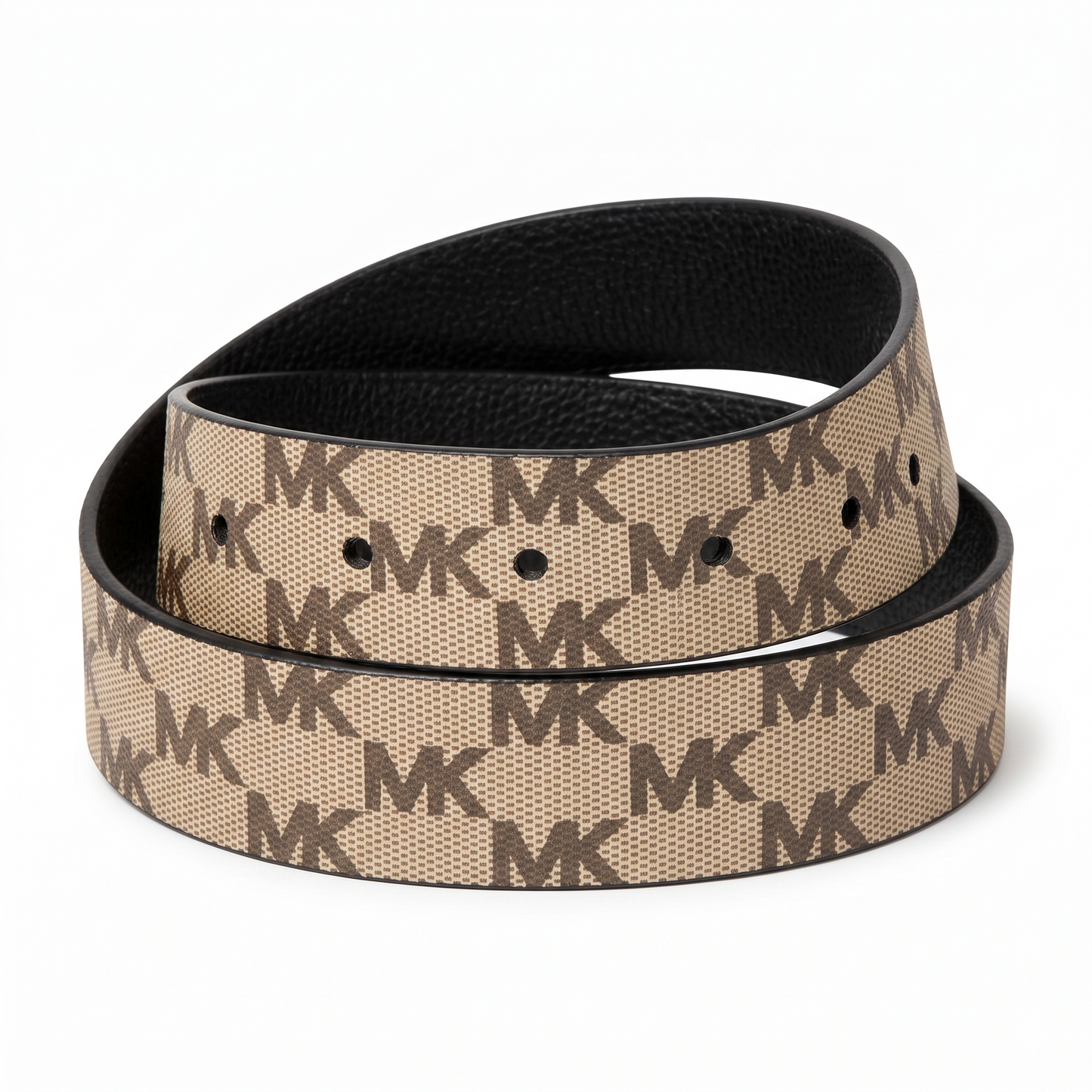 M.I-C.H-A.E.L. K.O-R.S.REVERSIBLE BELT BLACK - BEIGE FOR WOMEN