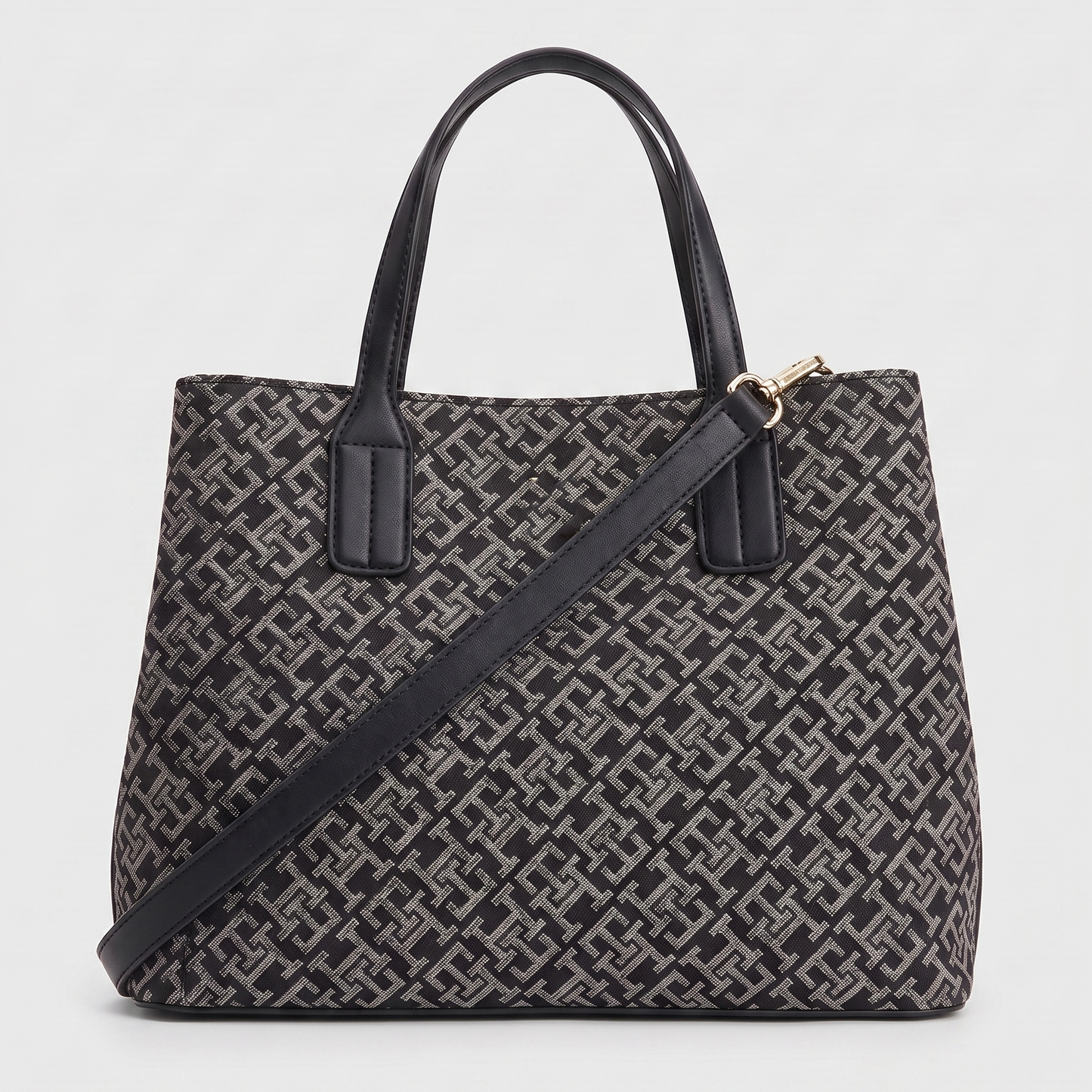T.O.M-M.Y H.I.L.F-I.G.E.R CROSSBODY BAG BLACK MONOGRAM FOR WOMEN