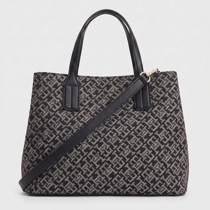 T.O.M-M.Y H.I.L.F-I.G.E.R CROSSBODY BAG BLACK MONOGRAM FOR WOMEN