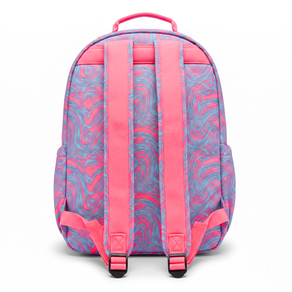 K.I.P.L.I-N.G BACKPACK KI5210 WAVY PINK BLUE
