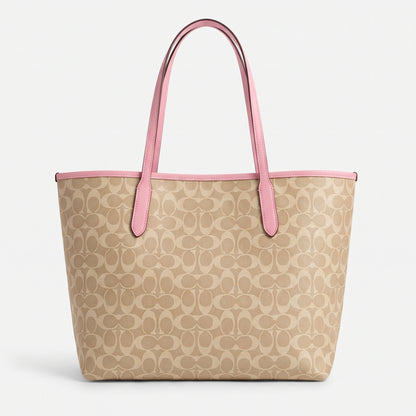 C-O-A-C-H SHOULDER BAG CV976 BEIGE MONOGRAM FOR WOMEN