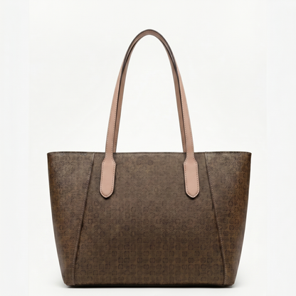 G-U-E-S-S SHOULDER BAG BROWN MONOGRAM FOR WOMEN