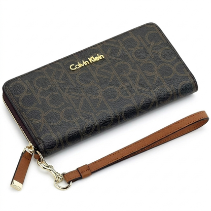 C-A-L-V-I-N K-L-E-I-N WALLET BROWN MONOGRAM FOR WOMEN