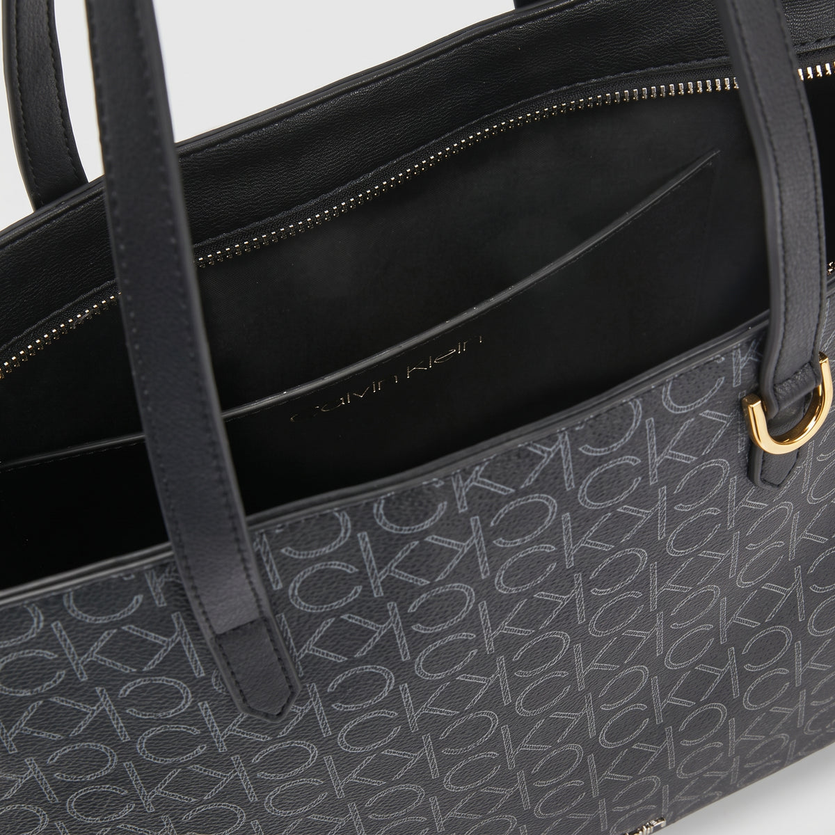 C-A-L-V-I-N K-L-E-I-N SHOULDER BAG BLACK MONOGRAM FOR WOMEN