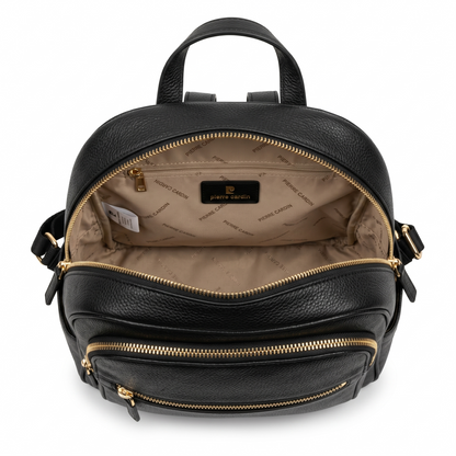 P.I.E-R.R.E C.A-R.D.I.N BACKPACK BAG BORSE 22386 gn10 BLACK FOR WOMEN
