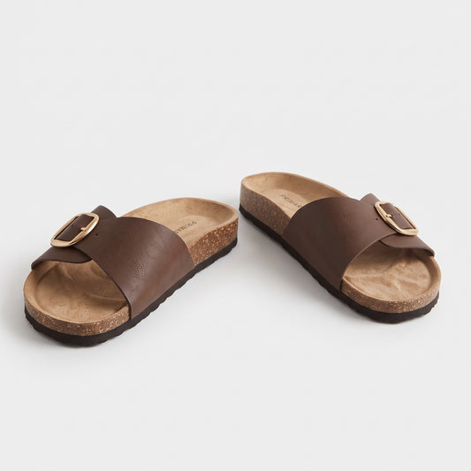 P-R-I-M-A-R-K Slide Sandals 991162707 BROWN