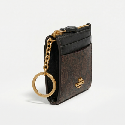 C-O-A-C-H CARDHOLDER F88208 BROWN&BLACK MONOGRAM FOR WOMEN