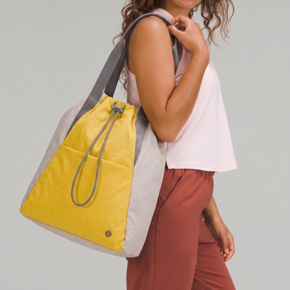 L-U-L-L-L-E-M-O-N BACKPACK BAG LW9DP6S YELLOW&GREY FOR WOMEN