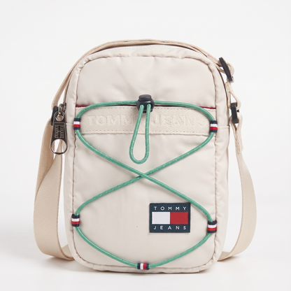 T.O.M-M.Y H.I.L.F-I.G.E.R CROSSBODY BAG OFF WHITE&GREEN FOR MEN