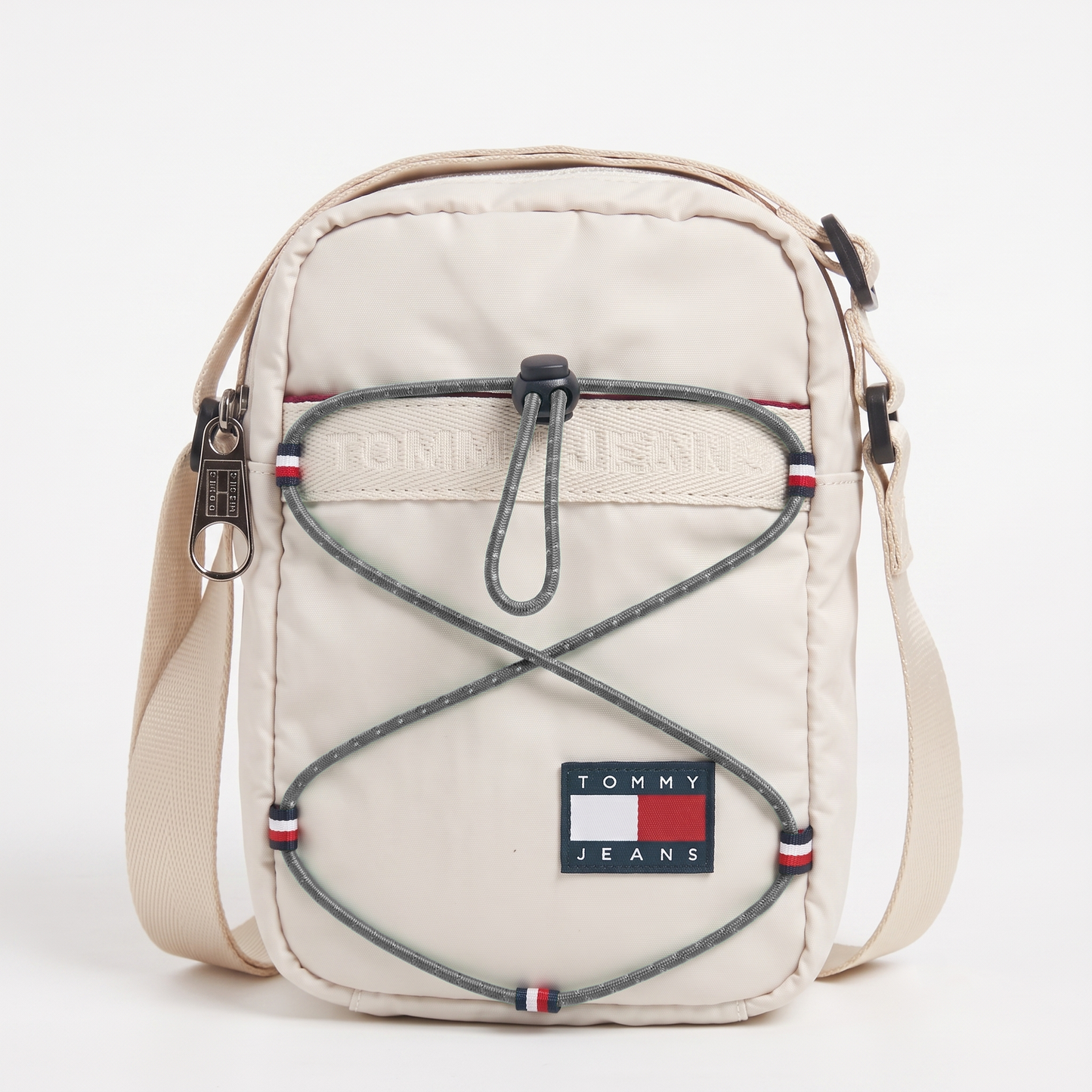 T.O.M-M.Y H.I.L.F-I.G.E.R CROSSBODY BAG OFF WHITE&BLACK FOR MEN