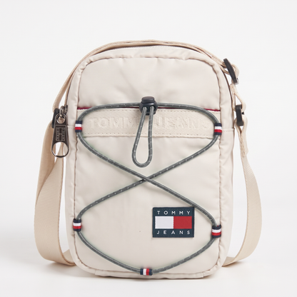 T.O.M-M.Y H.I.L.F-I.G.E.R CROSSBODY BAG OFF WHITE&BLACK FOR MEN
