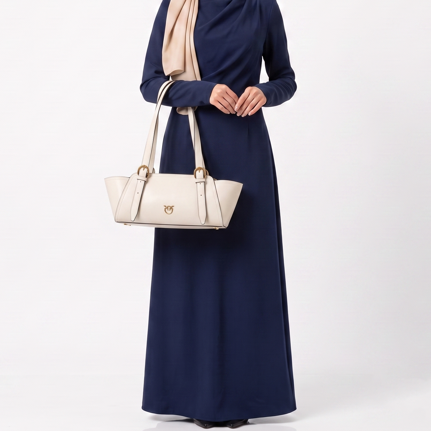 P-I-N-K-O SHOULDER BAG OFF WHITE FOR WOMEN