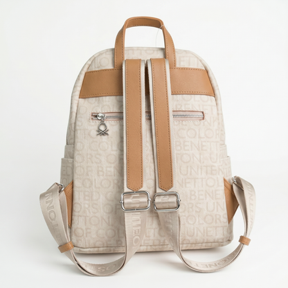 U.n.i.t.e.d C.o.l.o.r.s of B.e.n.e.t.t.o.n BACKPACK BAG BEIGE MONOGRAM FOR WOMEN