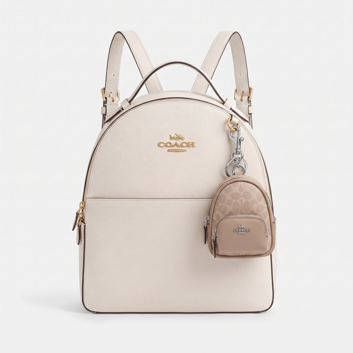 C-O-A-C-H WALLET & KEY CHAIN C7803 SAND TAUPE FOR WOMEN