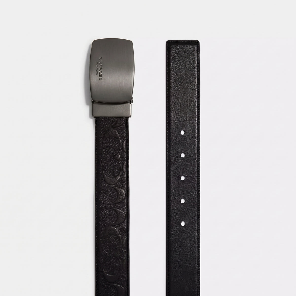 C-O-A-C-H BELT F55157 REVERSIBLE BLACK & BLACK MONOGRAM