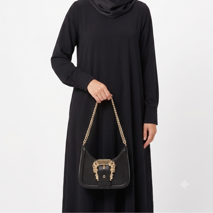 V-E-R-S-A-C-E J-E-A-N-S C-O-U-T-U-R-E CROSSBODY BAG 74VA4BF5 BLACK FOR WOMEN