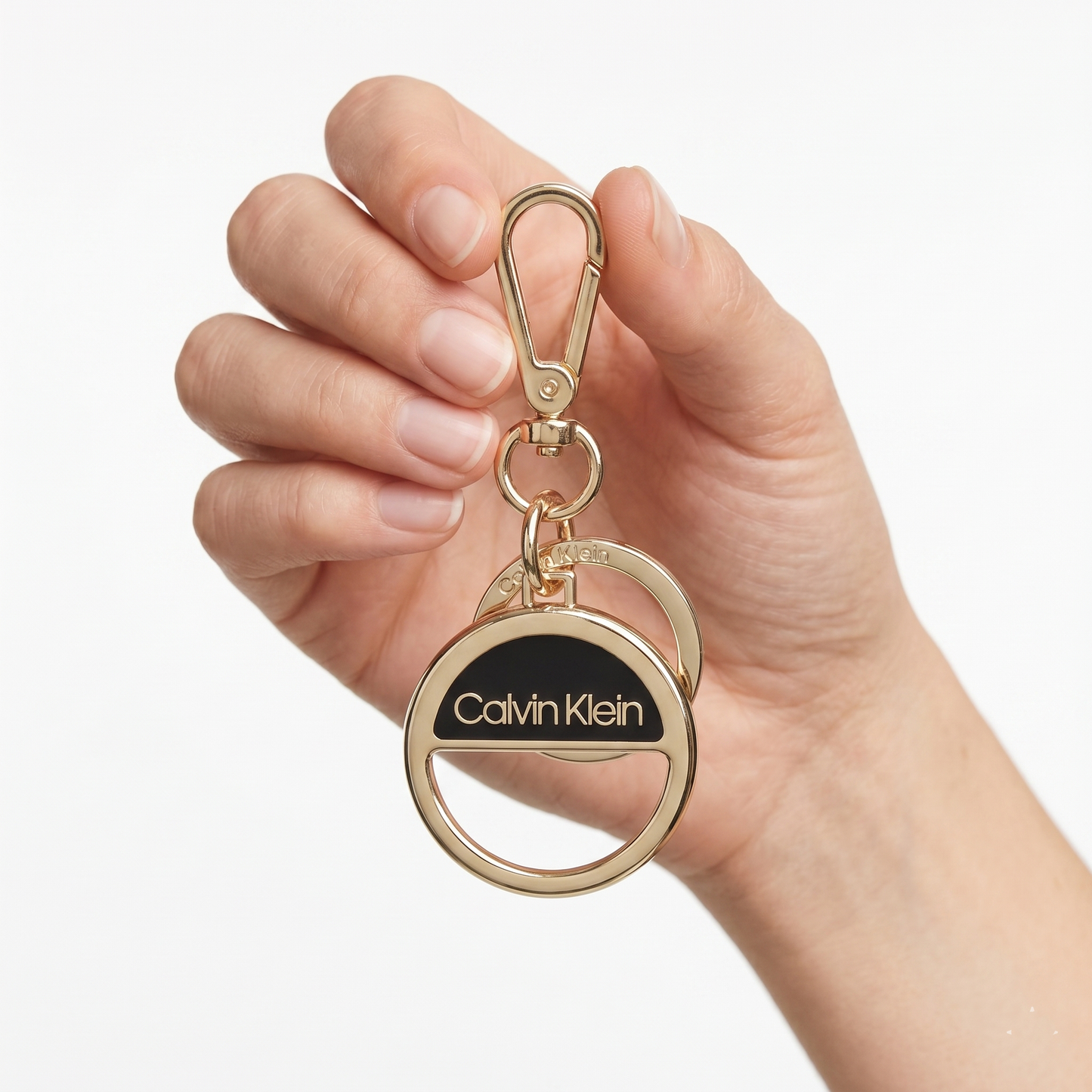 C-A-L-V-I-N K-L-E-I-N KEY CHAIN SILVER FOR WOMEN
