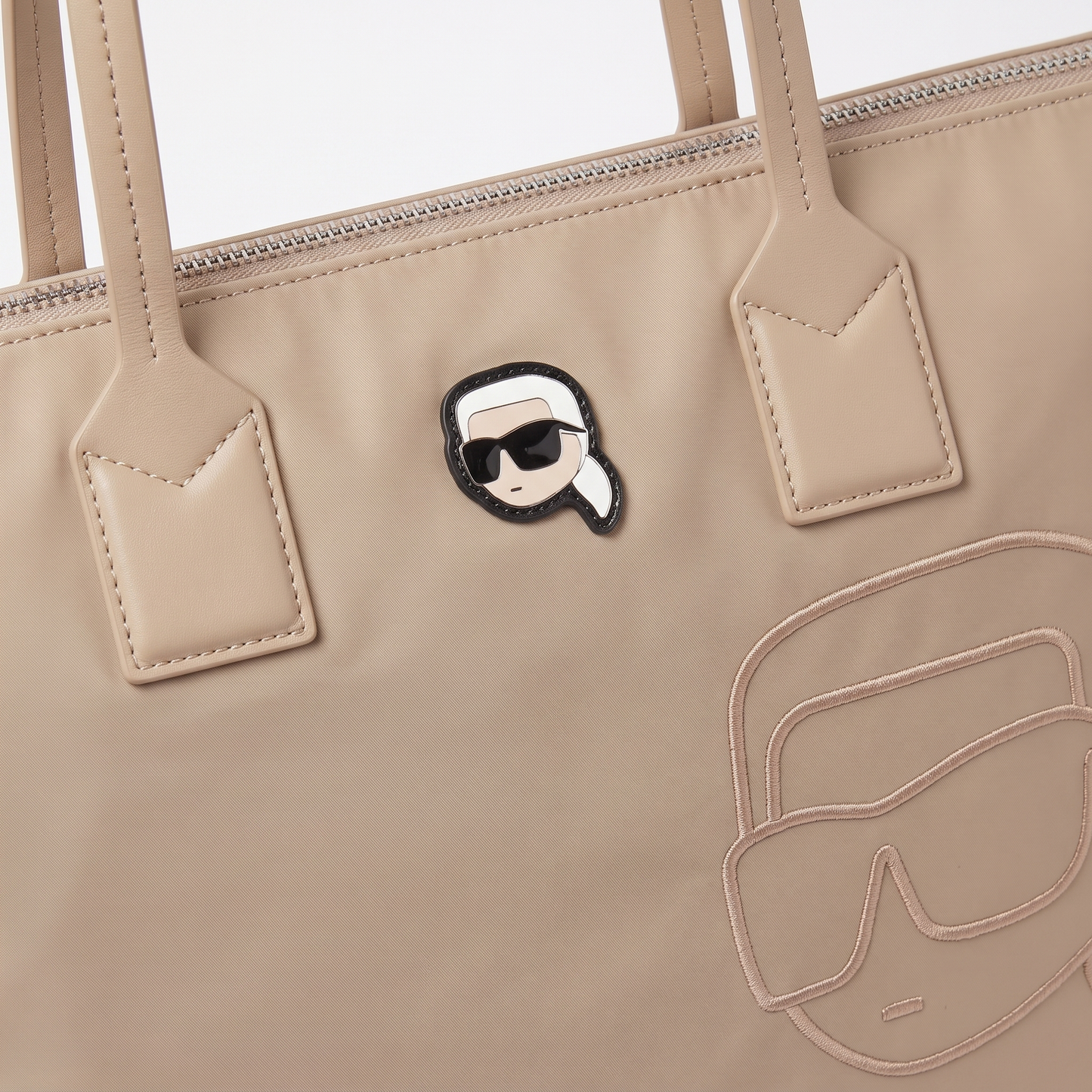 K.A-R.L L.A.G.E-R.F.E.L.D SHOULDER BAG BEIGE FOR WOMEN