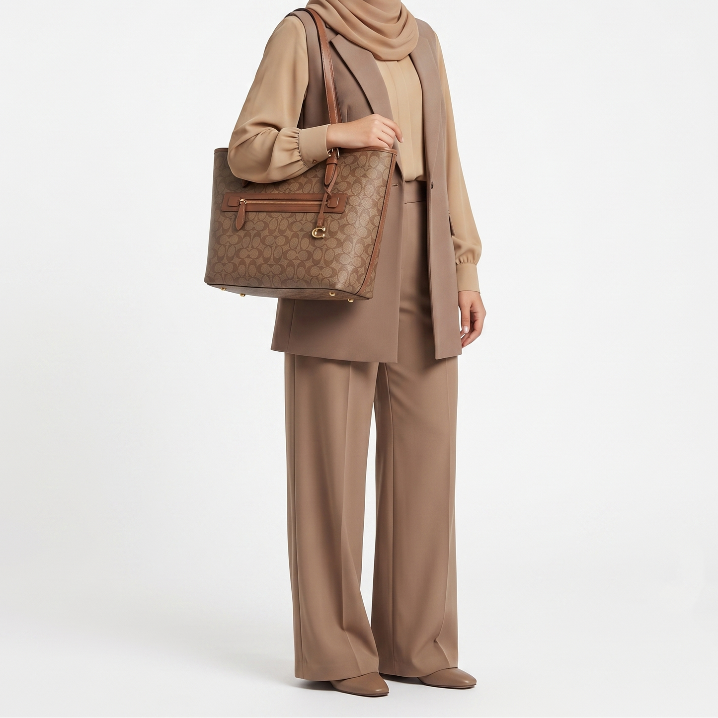 C-O-A-C-H SHOULDER BAG CC402 HAVAN MONOGRAM FOR WOMEN