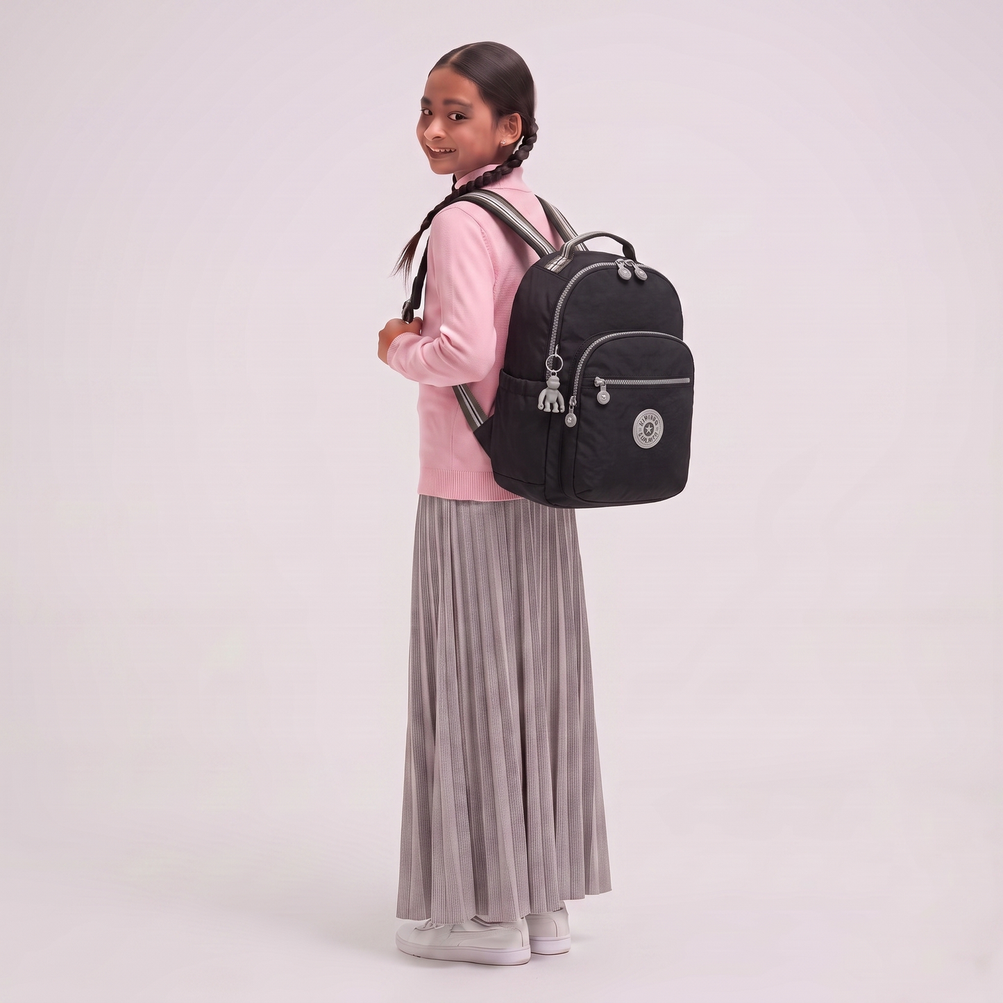 K.I.P.L.I-N.G BACKPACK KI5210 TRUE BLACK TONAL