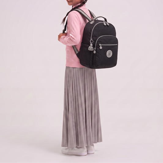K.I.P.L.I-N.G BACKPACK KI5210 TRUE BLACK TONAL