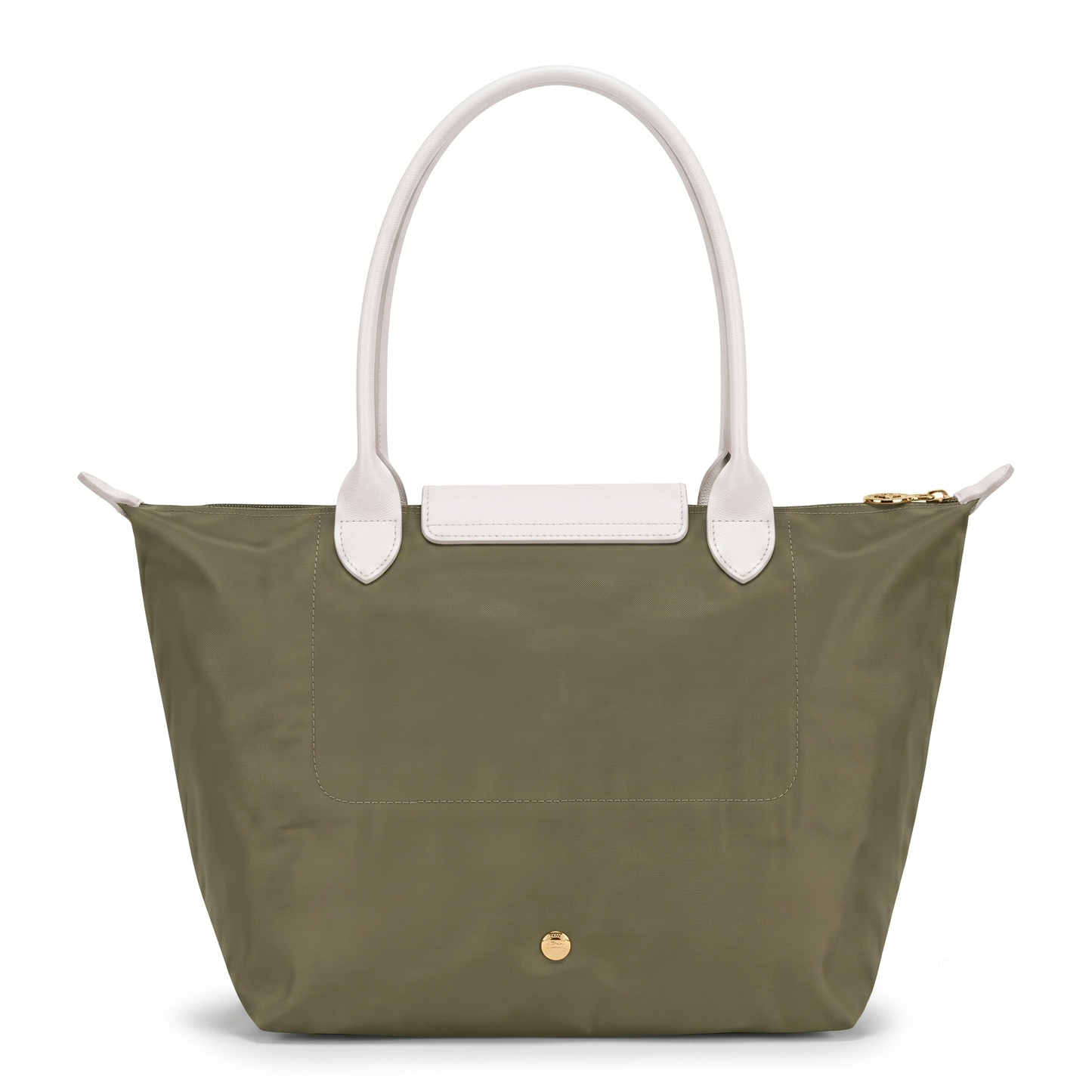 L.O-N.G-C.H.A-M.P TOTE BAG GREEN(Olive)&WHITE FOR WOMEN