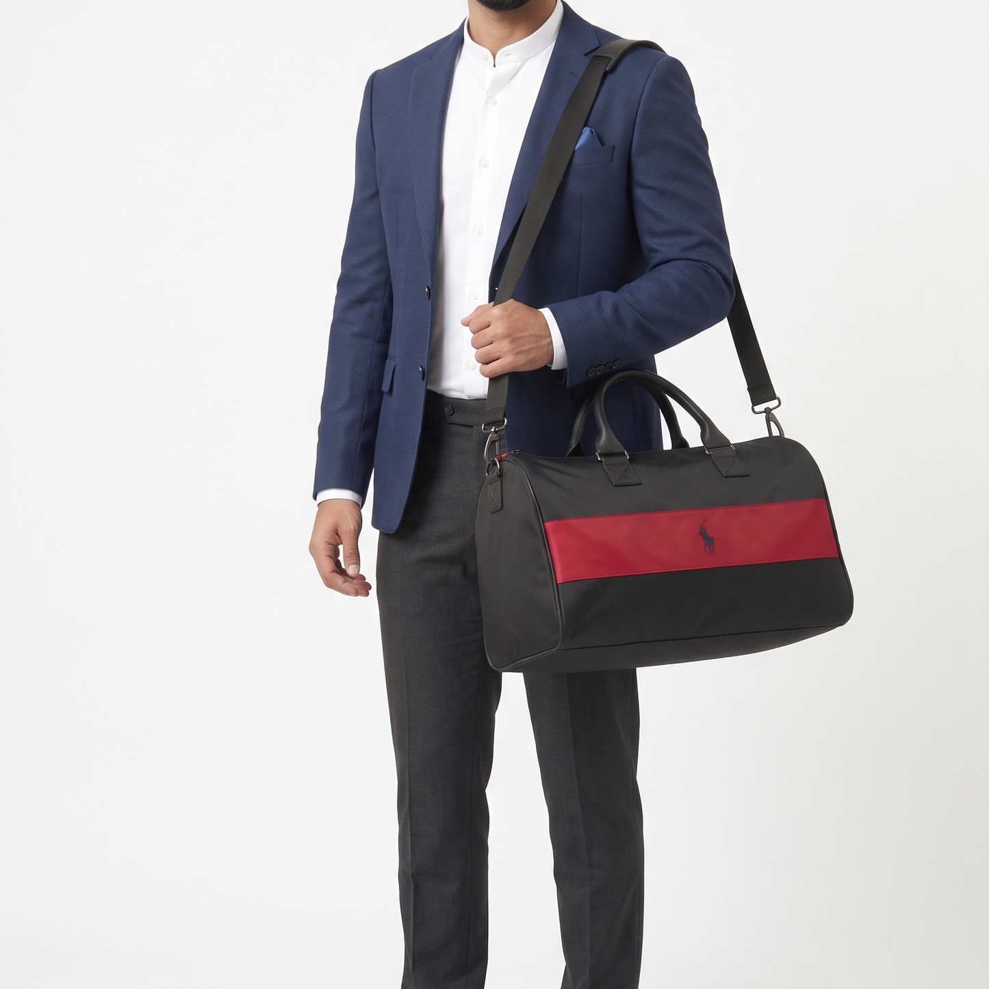 P-O-L-O R-A-L-P-H L-A-U-R-E-N CROSSBODY BAG BLACK&RED