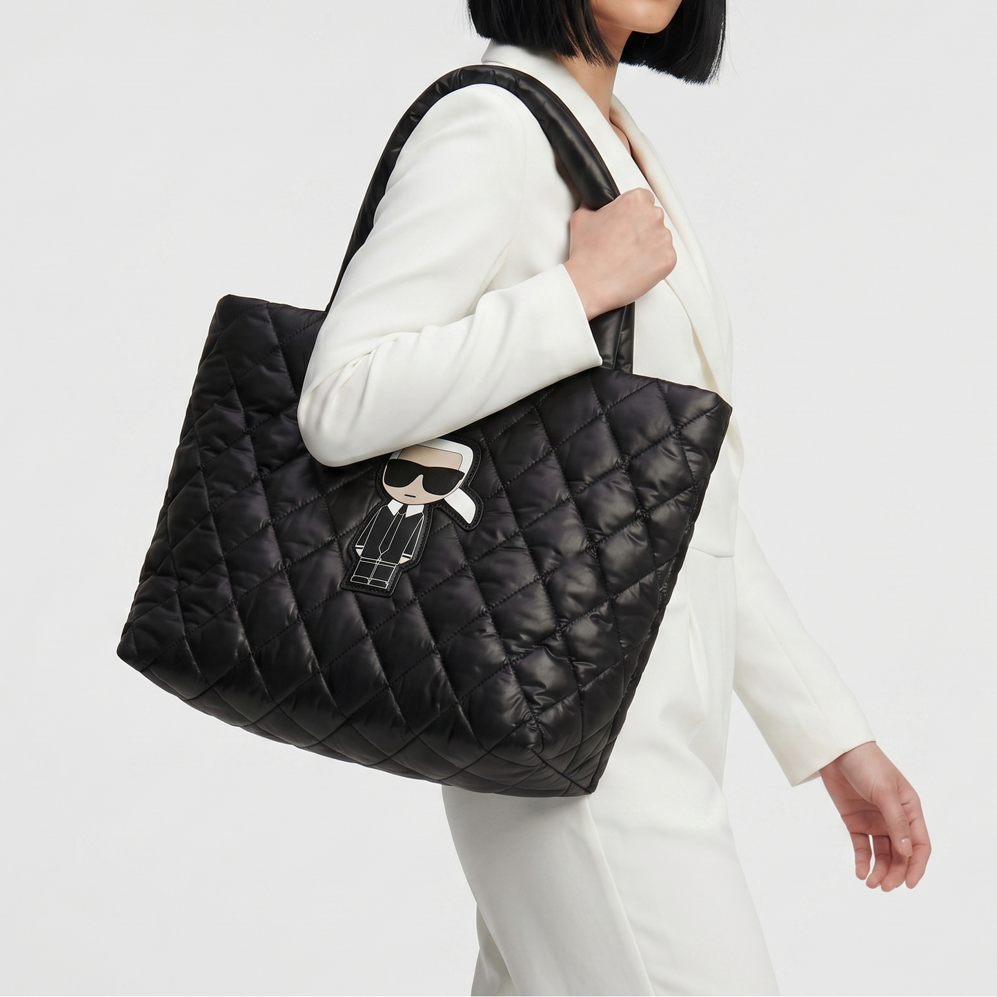 K.A-R.L L.A.G.E-R.F.E.L.D SHOULDER BAG BLACK FOR WOMEN