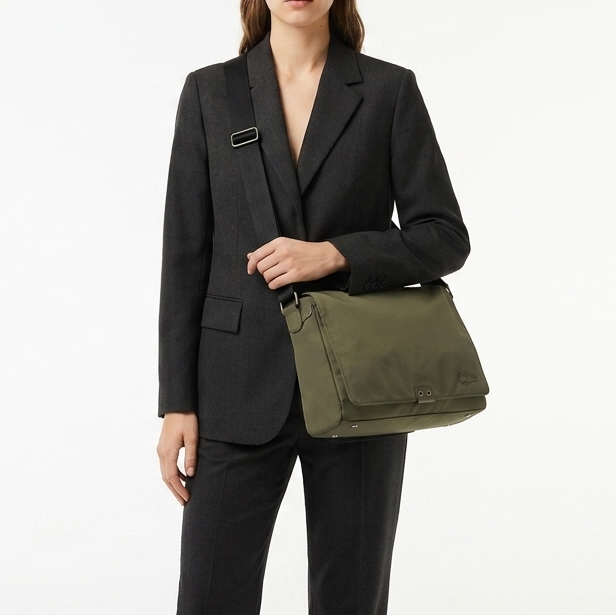 L-A-C-O-S-T-E LAPTOP BAG GREEN(Olive)